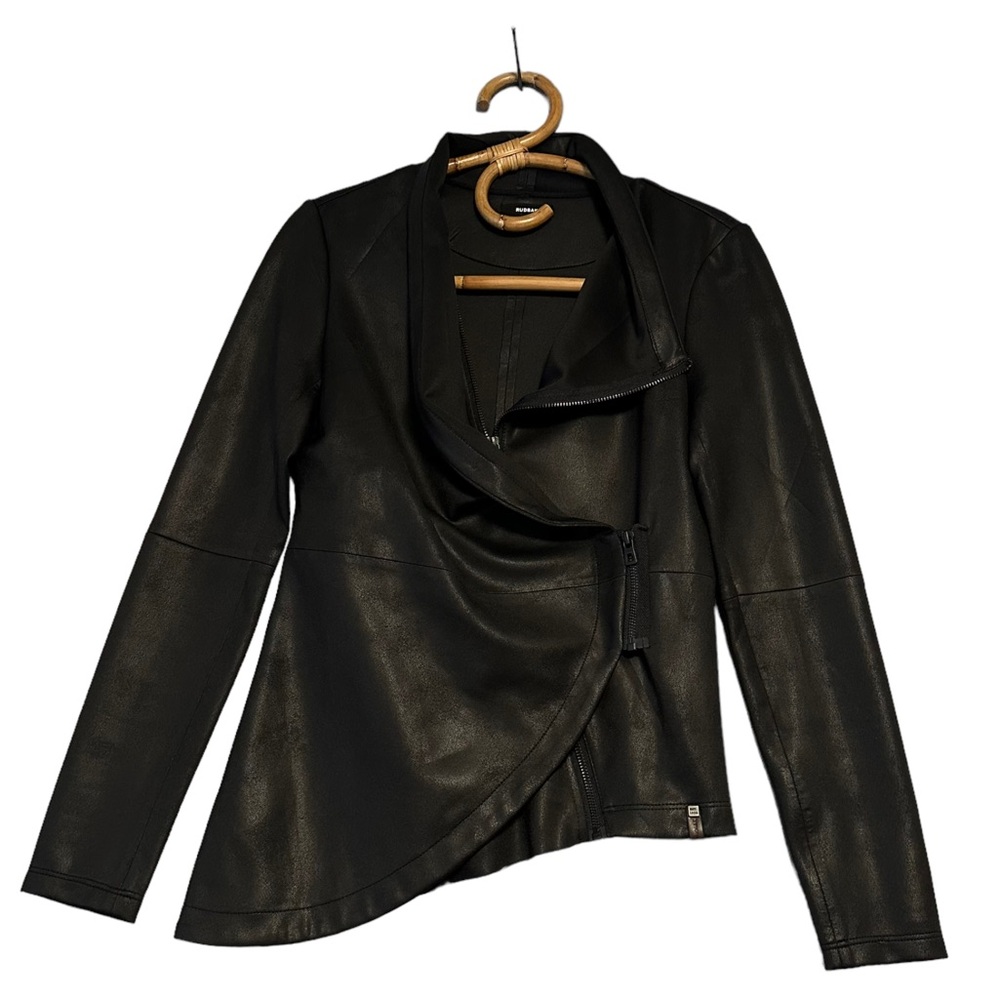 Rudsak | Black Faux Leather Asymmetrical Moto Jacket Size M